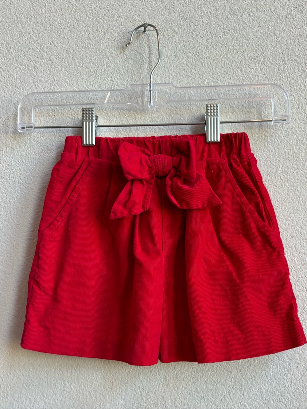 Little English Red Corduroy Pull On Shorts size 6